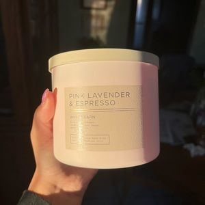 Brand New Bath And Body Works Pink Lavender & Espresso 3 Wick Candle